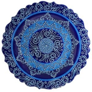 Royal Turkish Ceramic Handmade Plate, Wall Hanging (25.5x25.5x4cm)